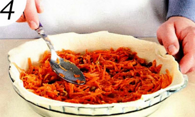 пирог  с морковной начинкой 